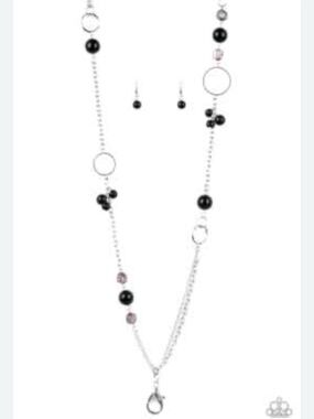 paparazzi Black Bead Drop Earrings with Silver-Tone Hooks